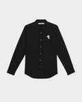 POPLIN SLIM SHIRT WITH LOGO EMBROIDERED