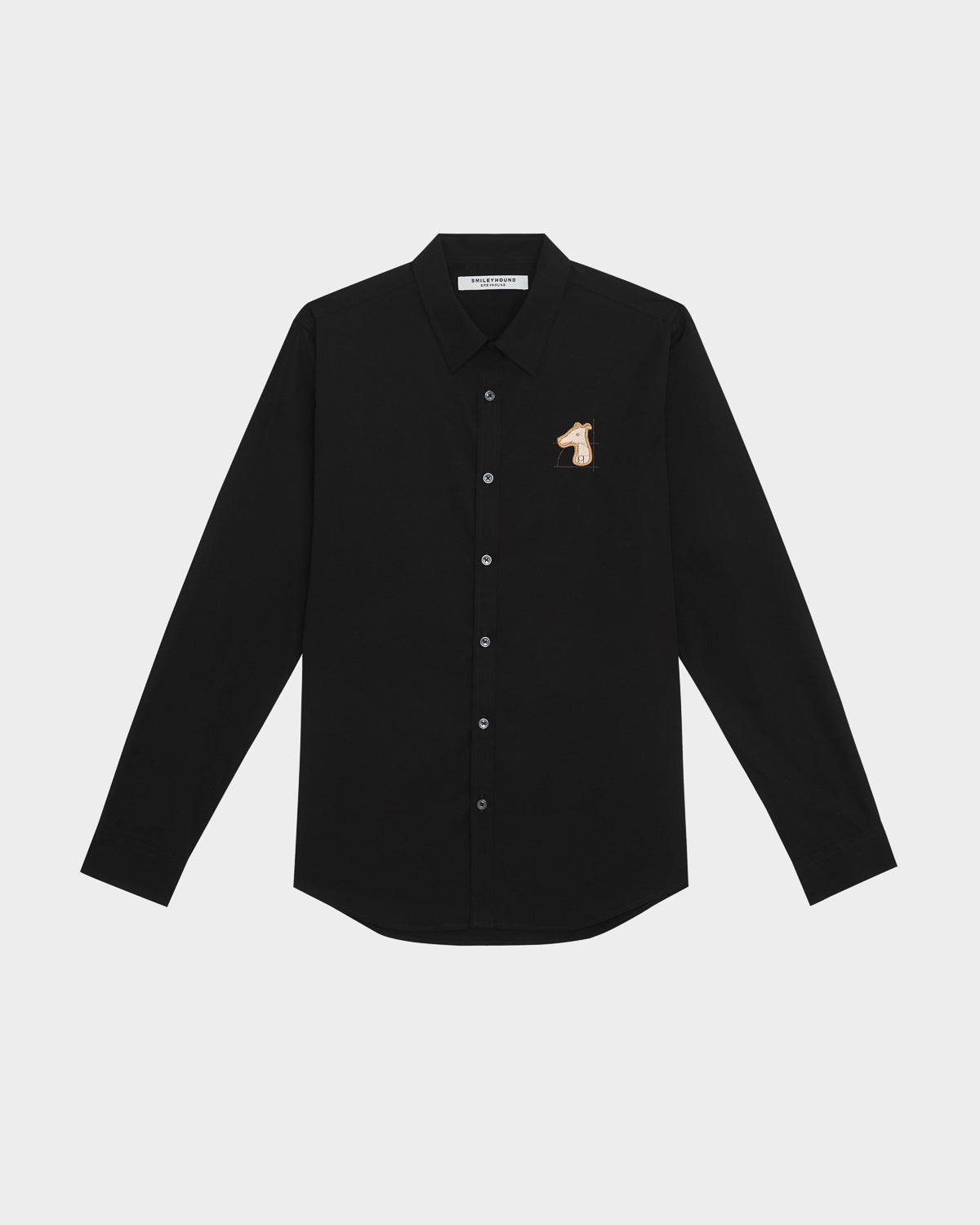 POPLIN SLIM SHIRT WITH LOGO EMBROIDERED