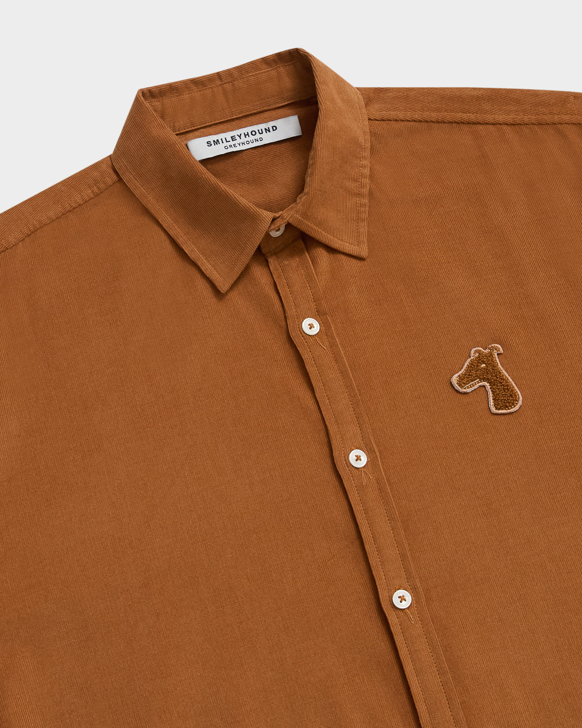 CORDUROY SHIRT WITH LOGO EMBROIDERED