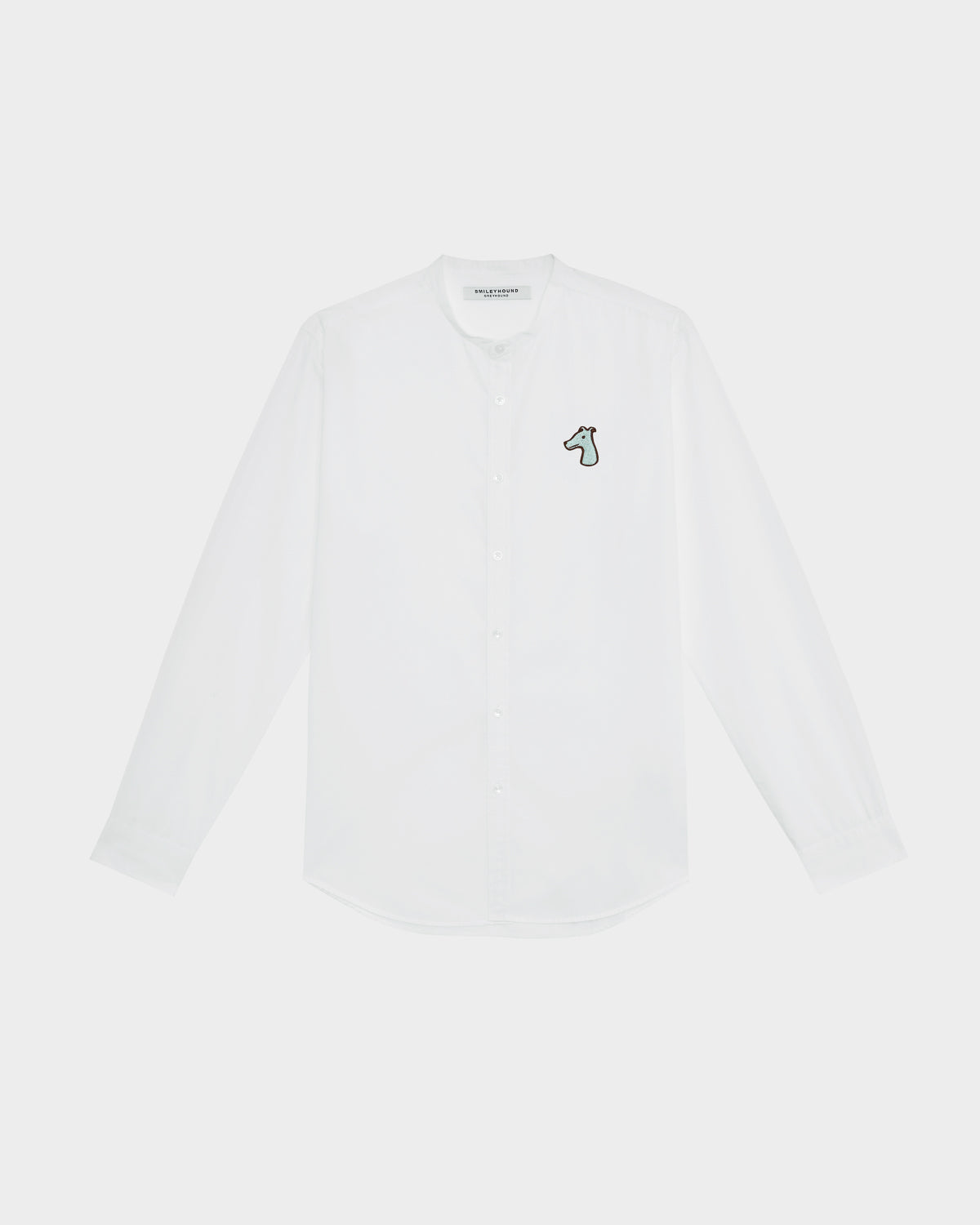 POPLIN SLIM SHIRT WITH LOGO EMBROIDERED