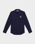 POPLIN SLIM SHIRT WITH LOGO EMBROIDERED