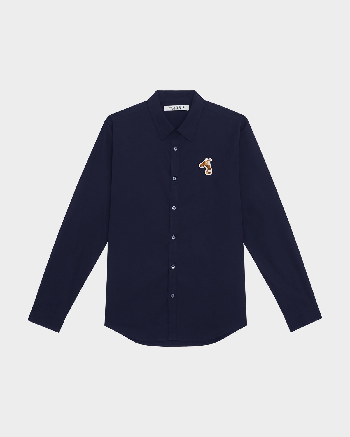 POPLIN SLIM SHIRT WITH LOGO EMBROIDERED