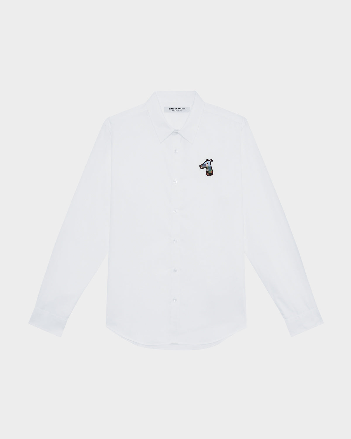 POPLIN SLIM SHIRT WITH LOGO EMBROIDERED