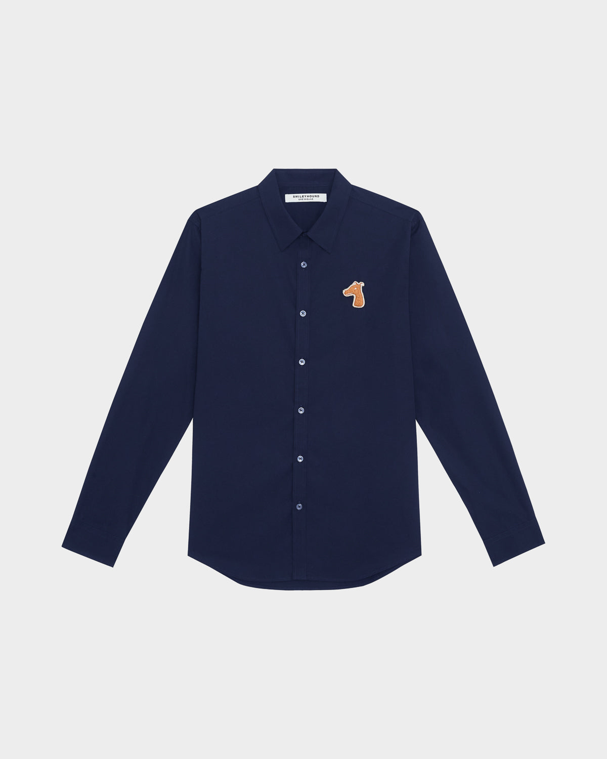 POPLIN SLIM SHIRT WITH LOGO EMBROIDERED