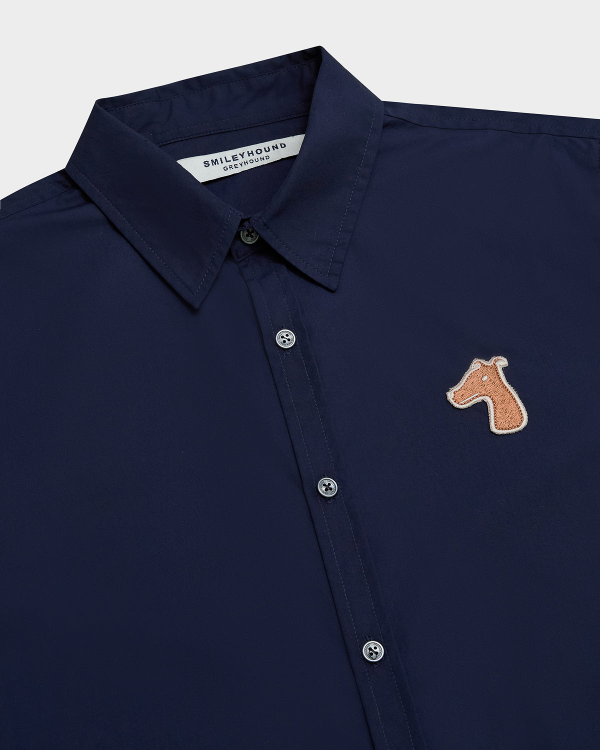 POPLIN SLIM SHIRT WITH LOGO EMBROIDERED