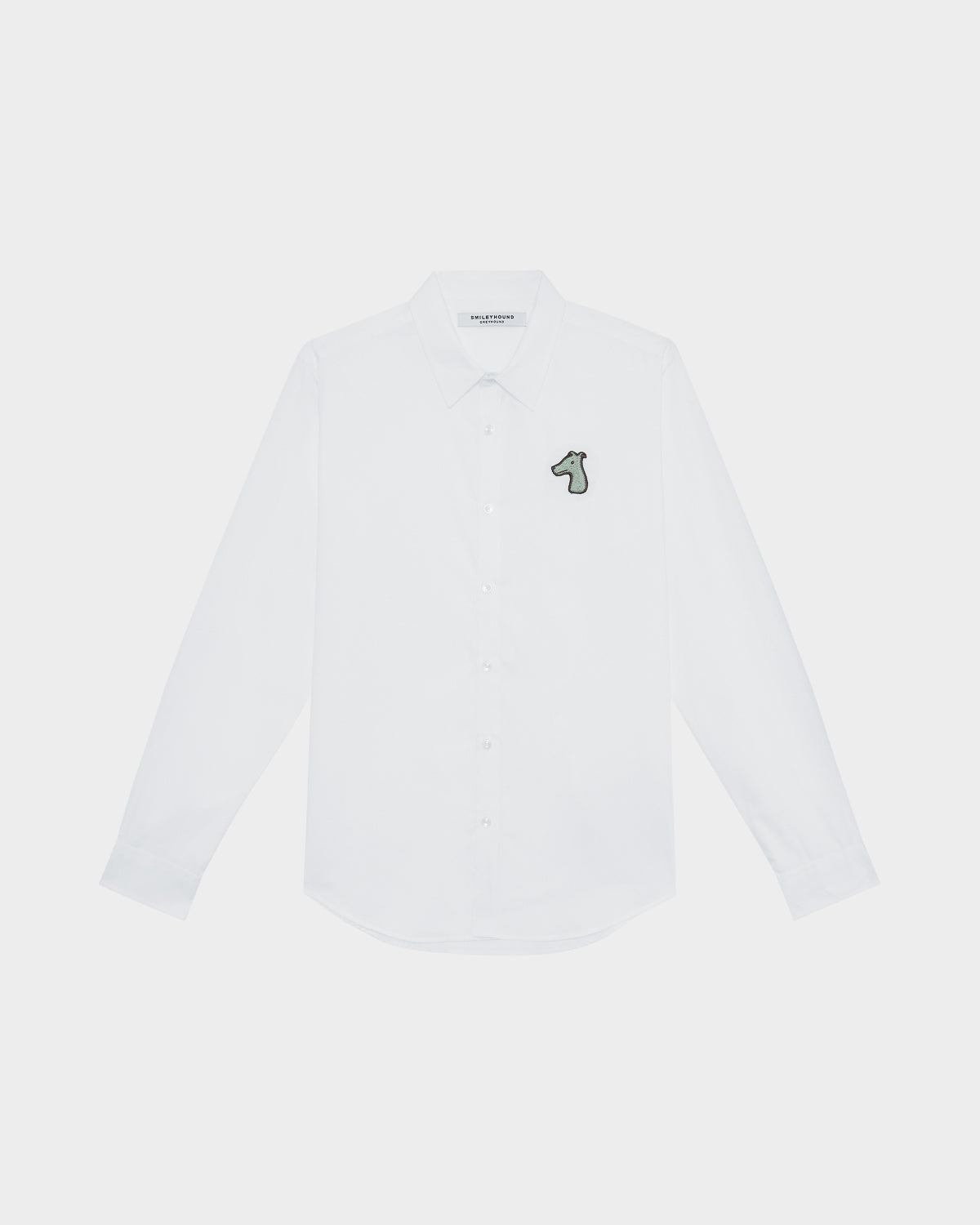 POPLIN SLIM SHIRT WITH LOGO EMBROIDERED