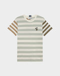 CLASSIC FIT STRIPED T-SHIRT WITH LOGO EMBROIDERED