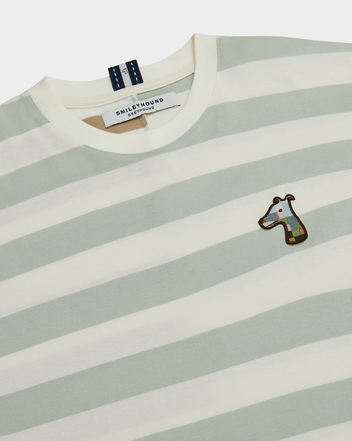 CLASSIC FIT STRIPED T-SHIRT WITH LOGO EMBROIDERED