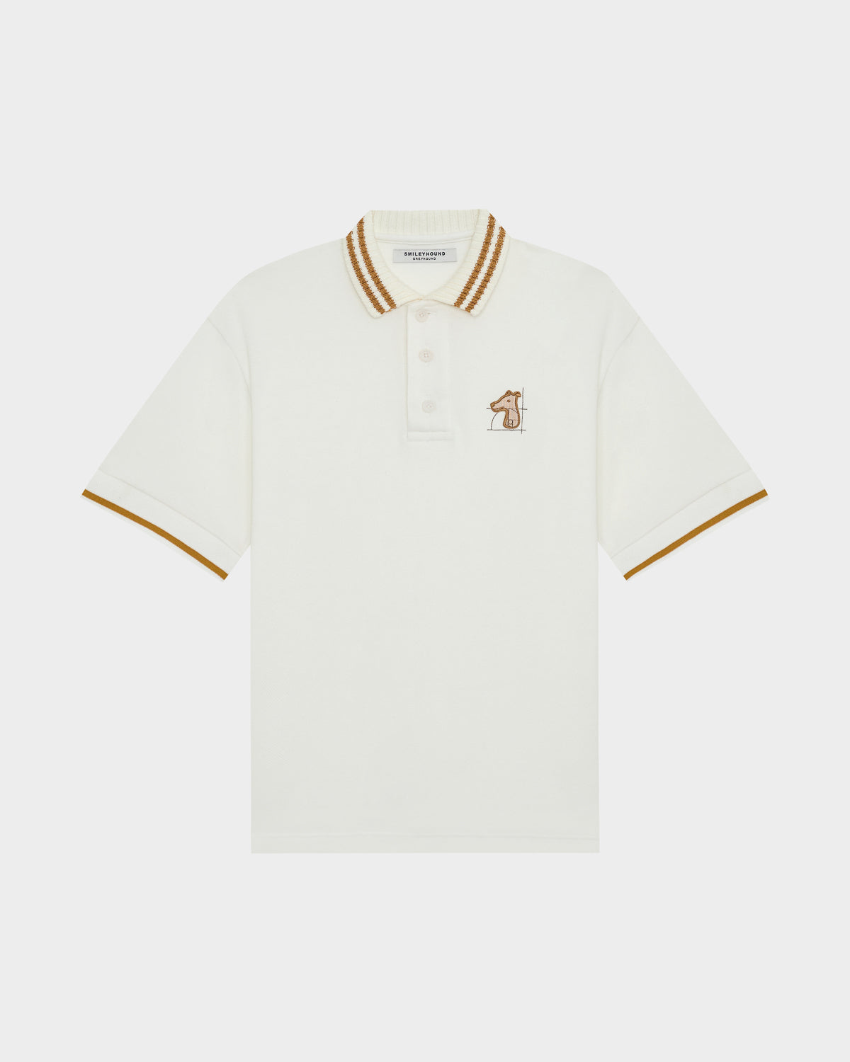 STRIP DETAILED POLO SHIRT WITH LOGO EMBROIDERED