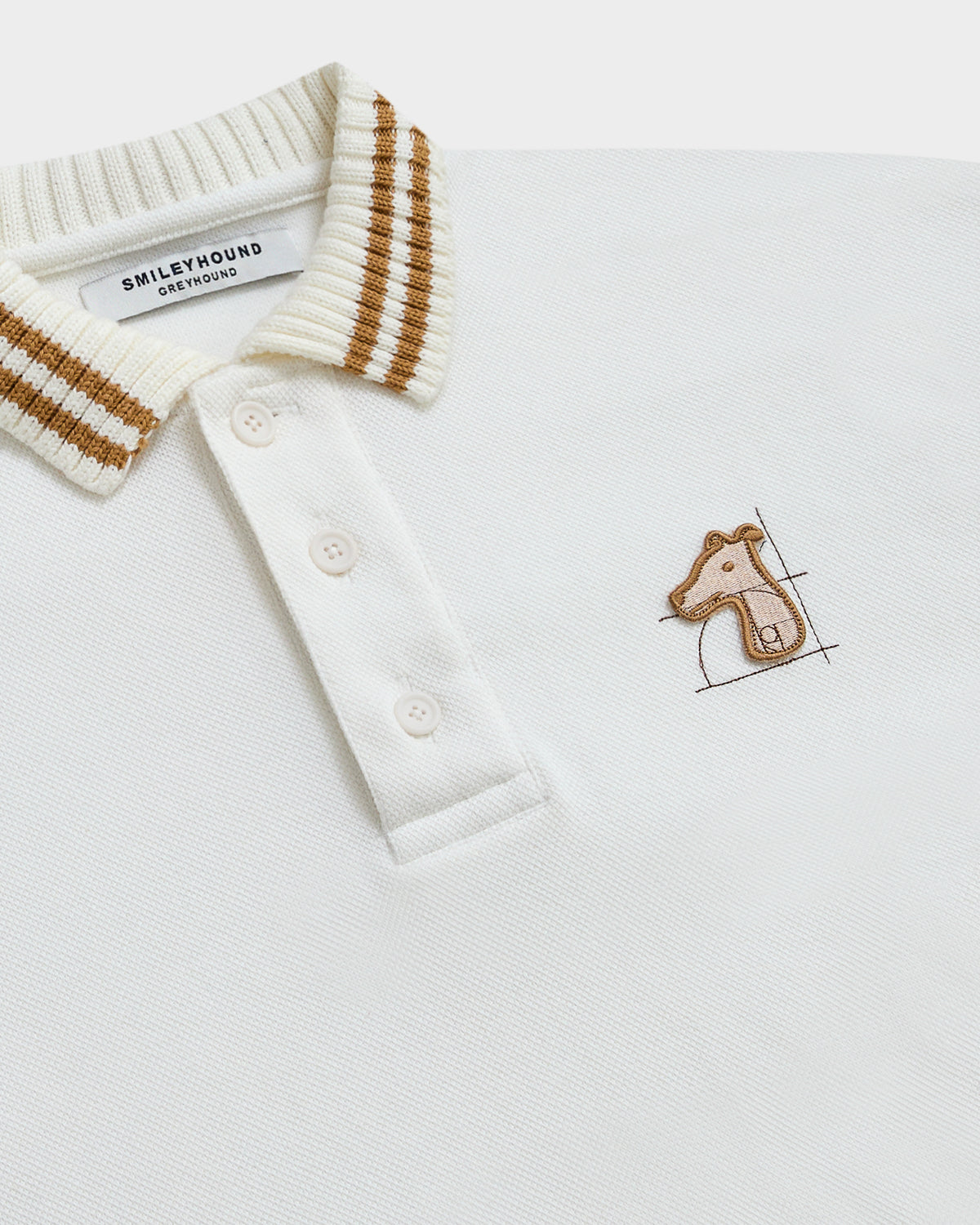 STRIP DETAILED POLO SHIRT WITH LOGO EMBROIDERED