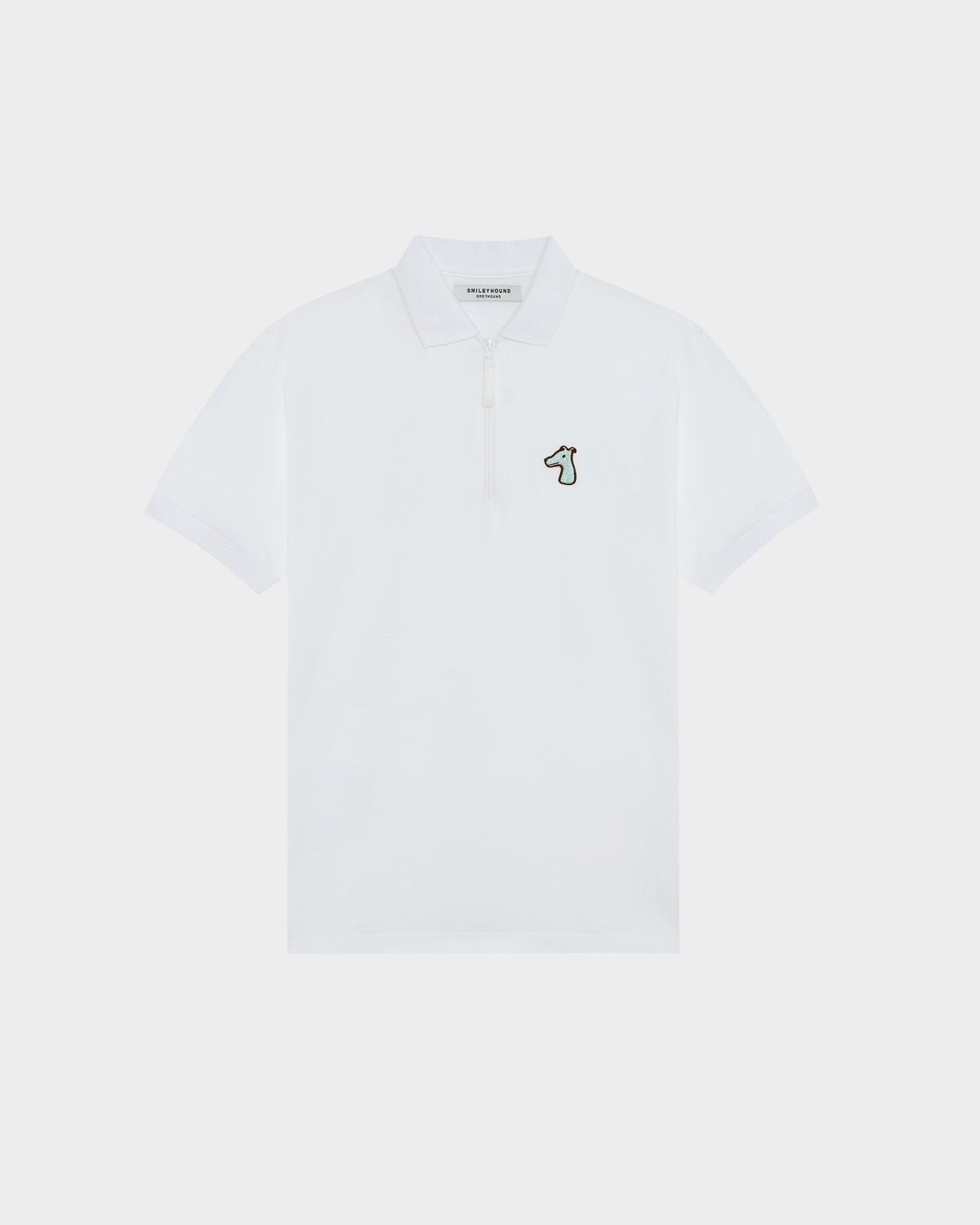 ZIP POLO SHIRT WITH LOGO EMBROIDERED