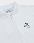 ZIP POLO SHIRT WITH LOGO EMBROIDERED