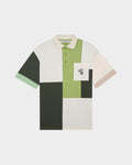 BOXY FIT COLOR-BLOCK POLO SHIRT WITH LOGO EMBROIDERED