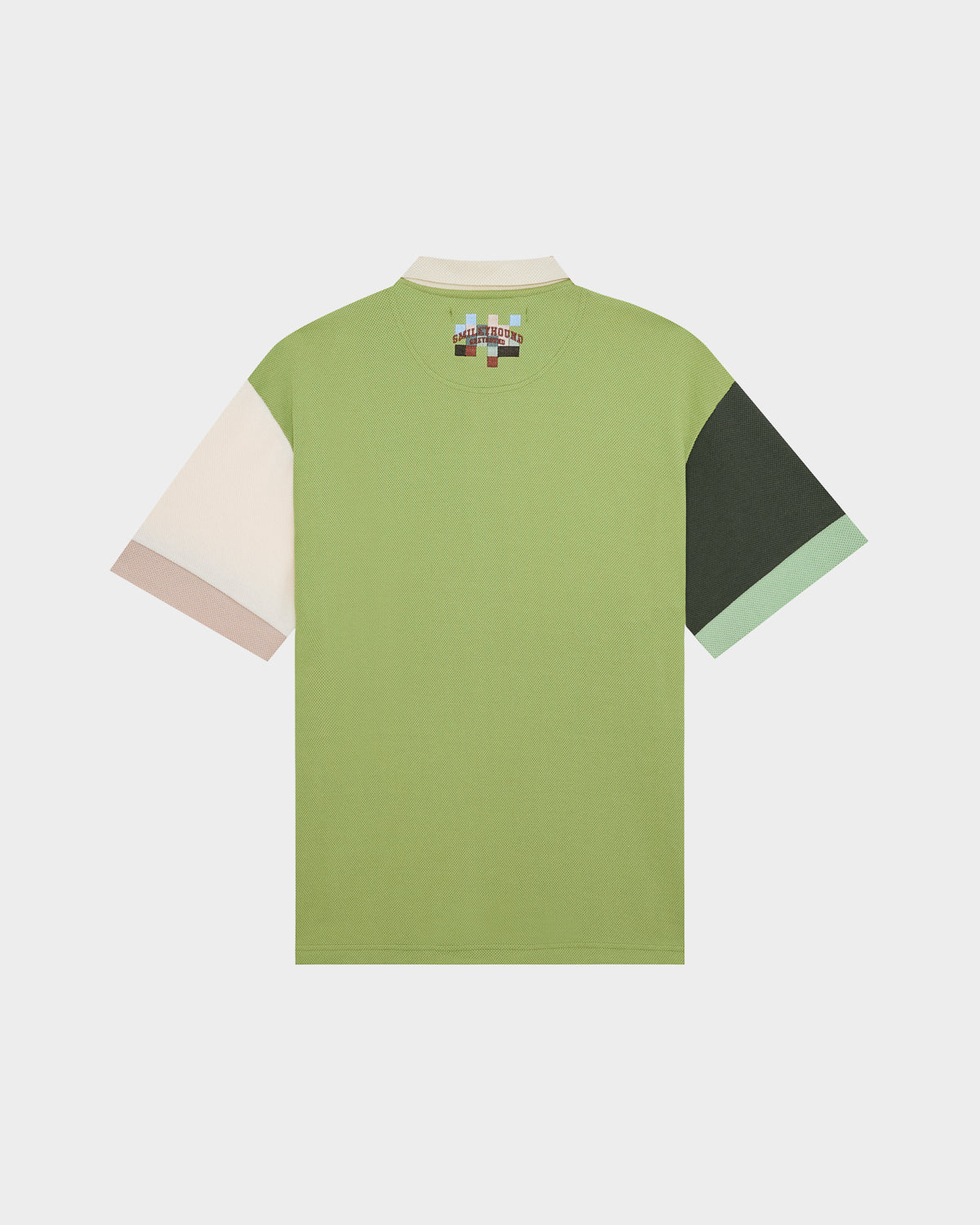 BOXY FIT COLOR-BLOCK POLO SHIRT WITH LOGO EMBROIDERED