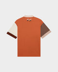 BOXY FIT COLOR-BLOCK POLO SHIRT WITH LOGO EMBROIDERED