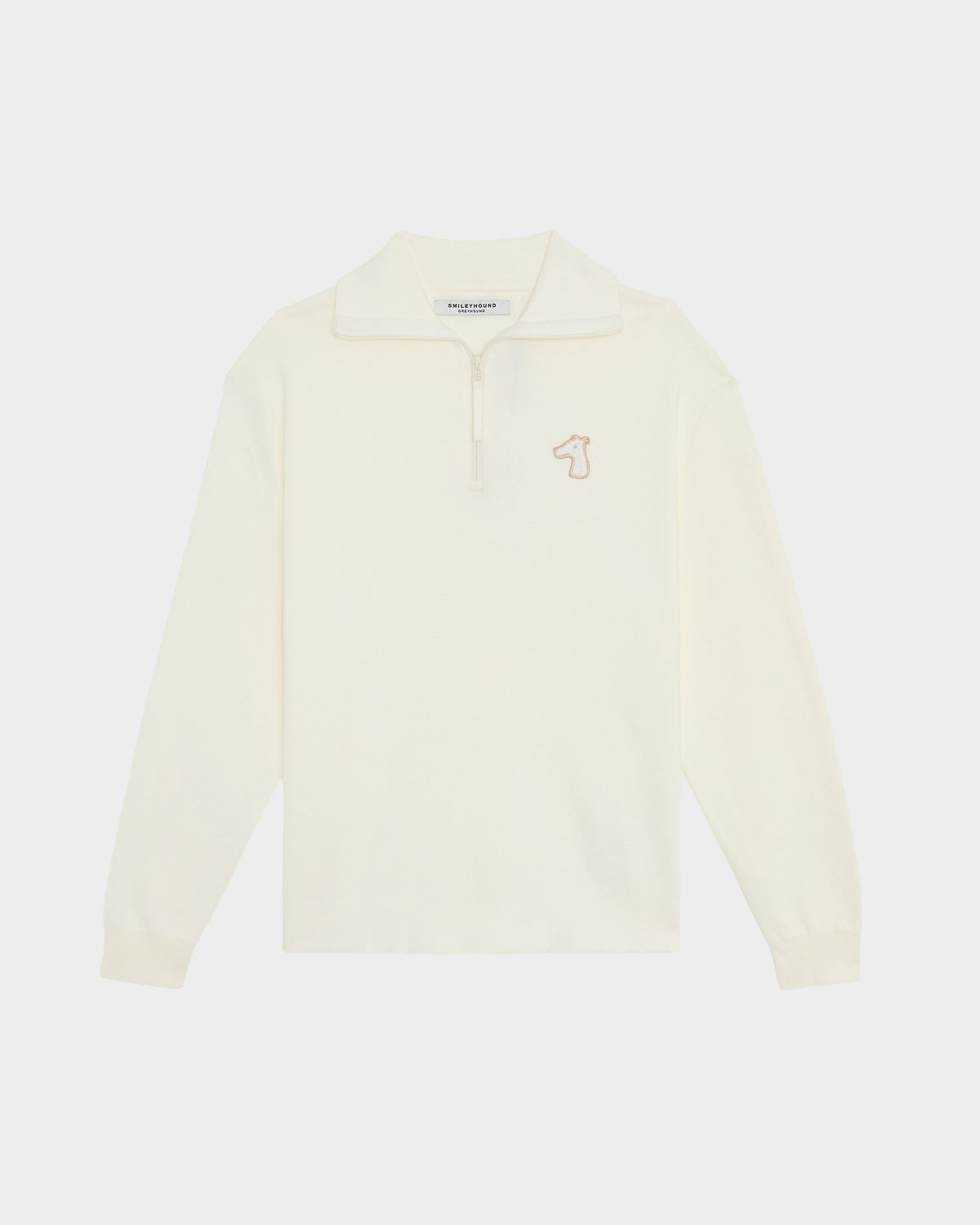 ZIP SWEATER WITH LOGO EMBROIDERED