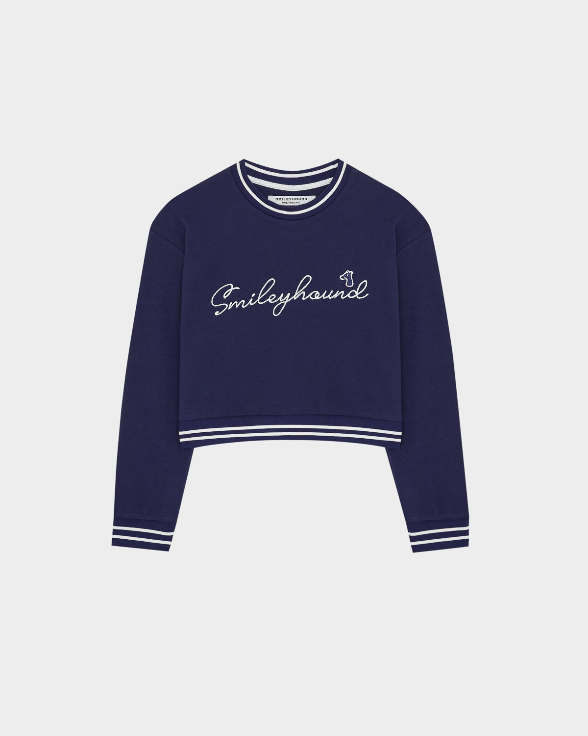 CROPPED SWEATSHIRT WITH LOGO EMBROIDERED