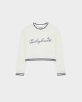 CROPPED SWEATSHIRT WITH LOGO EMBROIDERED