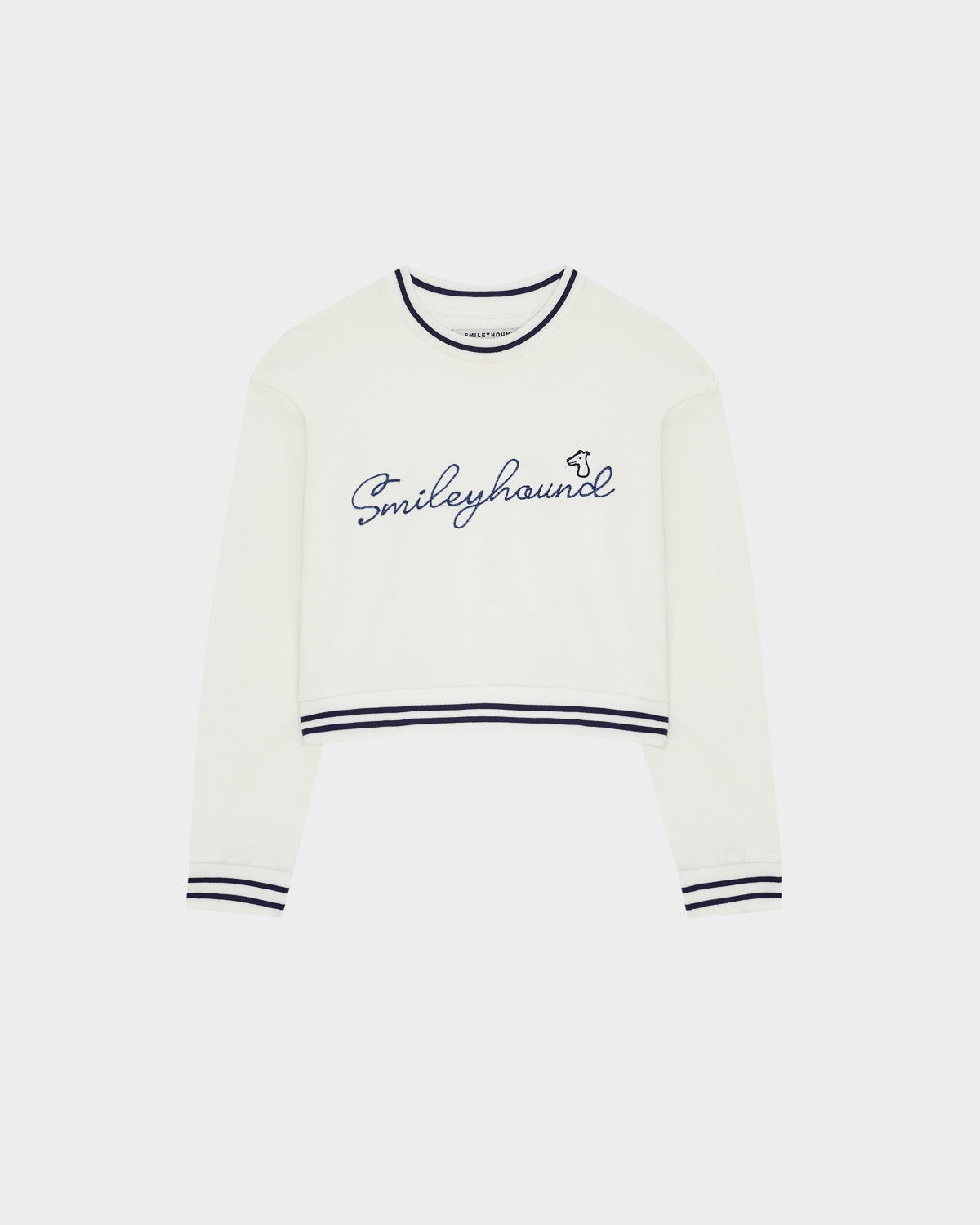 CROPPED SWEATSHIRT WITH LOGO EMBROIDERED