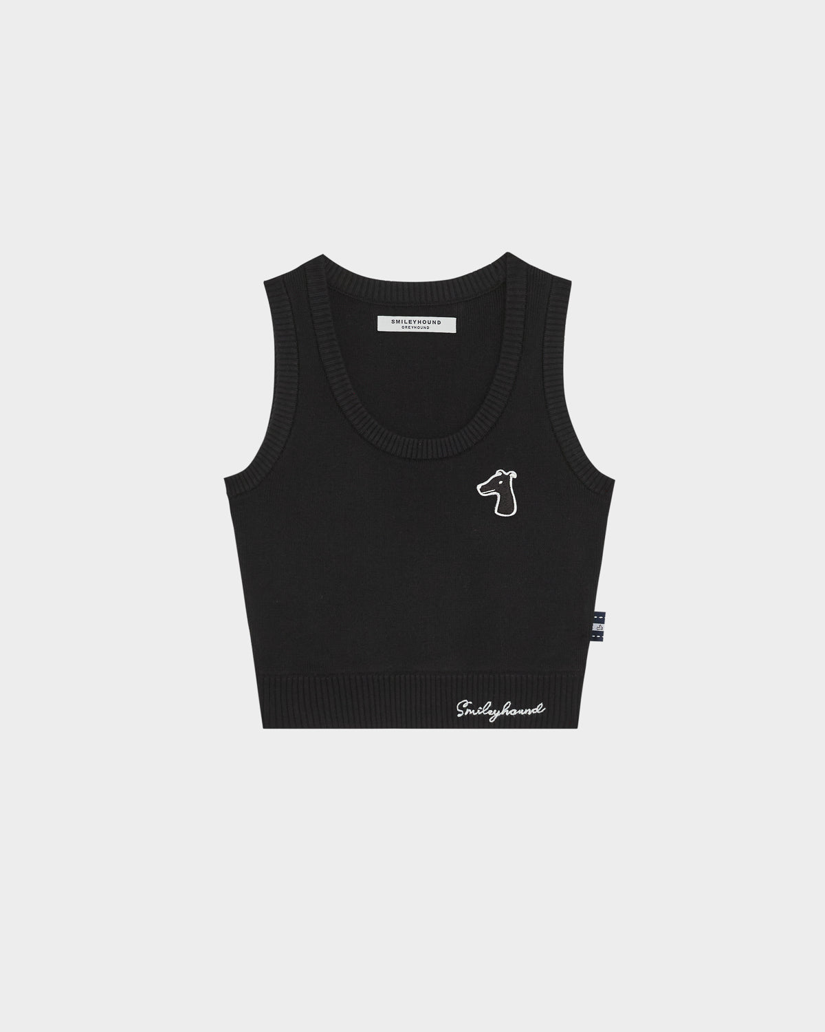 RIB KNIT TANK TOP WITH LOGO EMBROIDERED