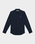 POPLIN SLIM SHIRT WITH LOGO EMBROIDERED