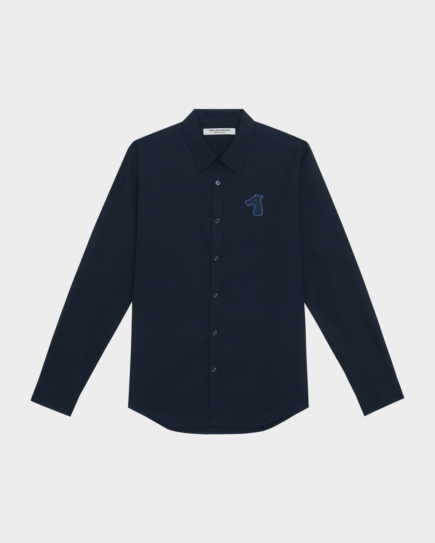 POPLIN SLIM SHIRT WITH LOGO EMBROIDERED