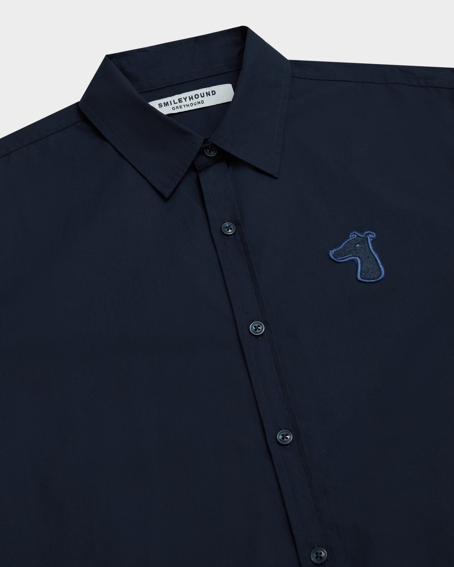 POPLIN SLIM SHIRT WITH LOGO EMBROIDERED