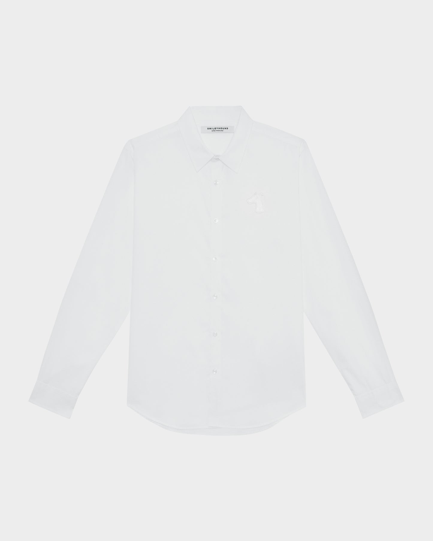 POPLIN SLIM SHIRT WITH LOGO EMBROIDERED