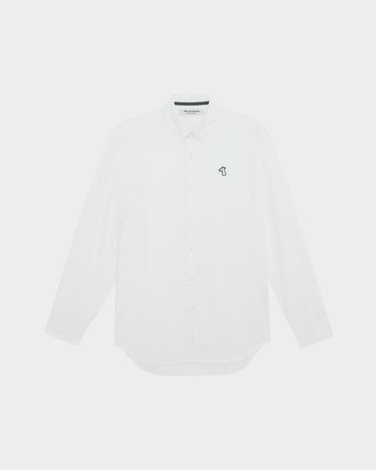 POPLIN REGULAR SHIRT WITH LOGO EMBROIDERED