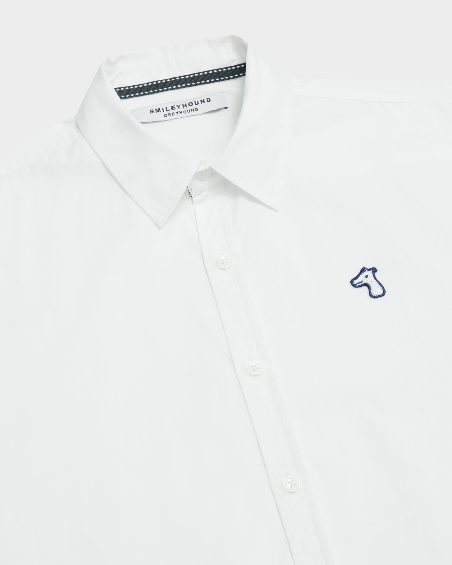 POPLIN REGULAR SHIRT WITH LOGO EMBROIDERED