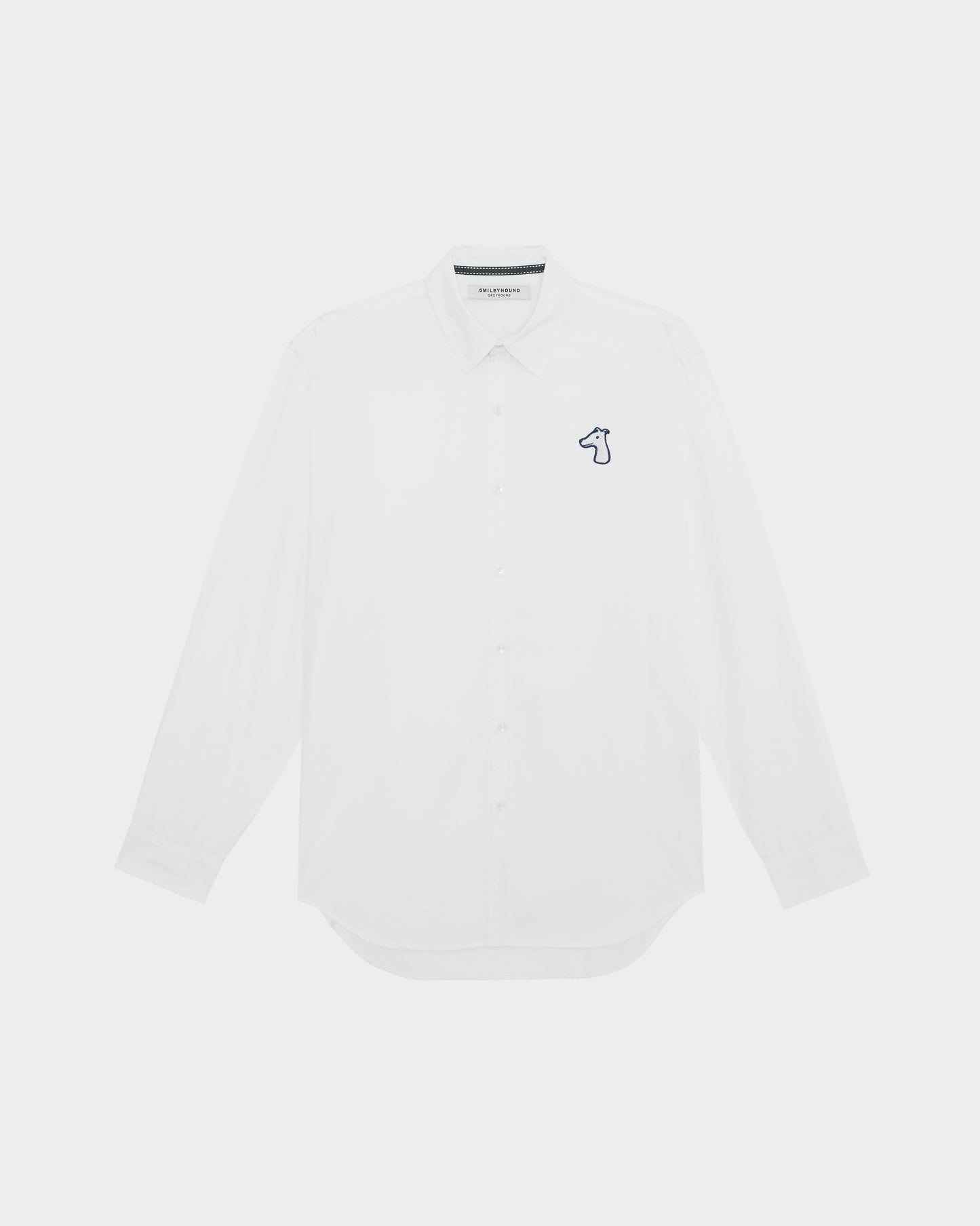 POPLIN SLIM SHIRT WITH LOGO EMBROIDERED