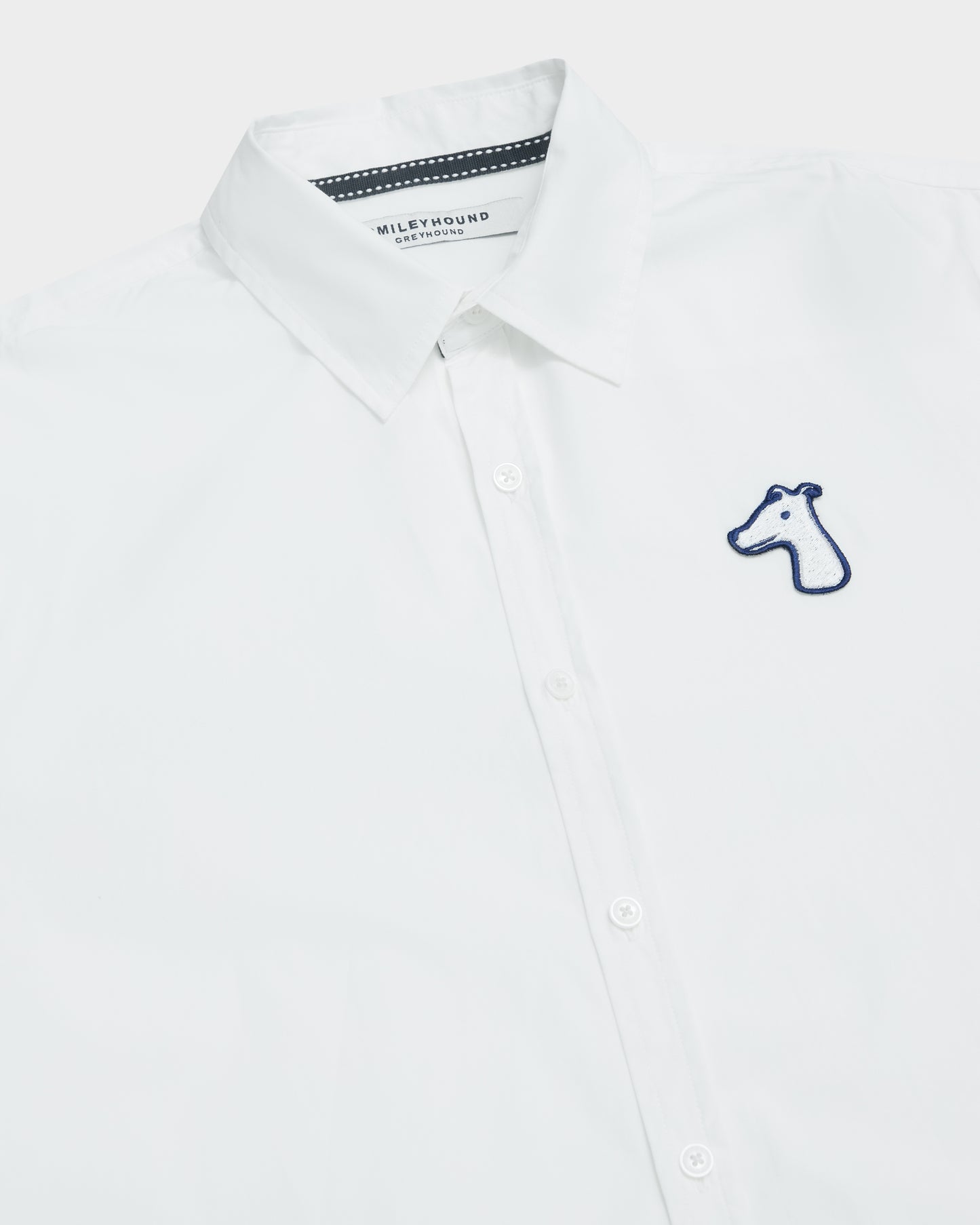 POPLIN SLIM SHIRT WITH LOGO EMBROIDERED