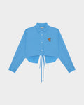 BESTIE TIE-BACK CROPPED SHIRT