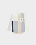 STRIPED COLOR-BLOCK SHIRT WITH LOGO EMBROIDERED
