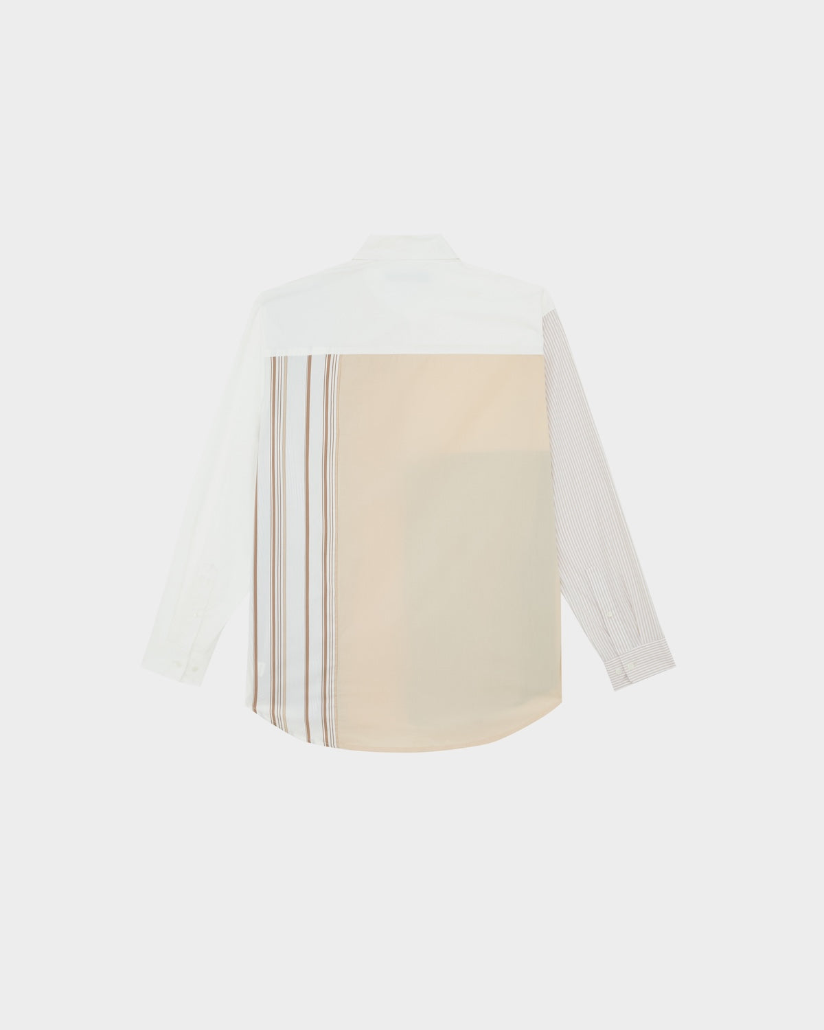 STRIPED COLOR-BLOCK SHIRT WITH LOGO EMBROIDERED