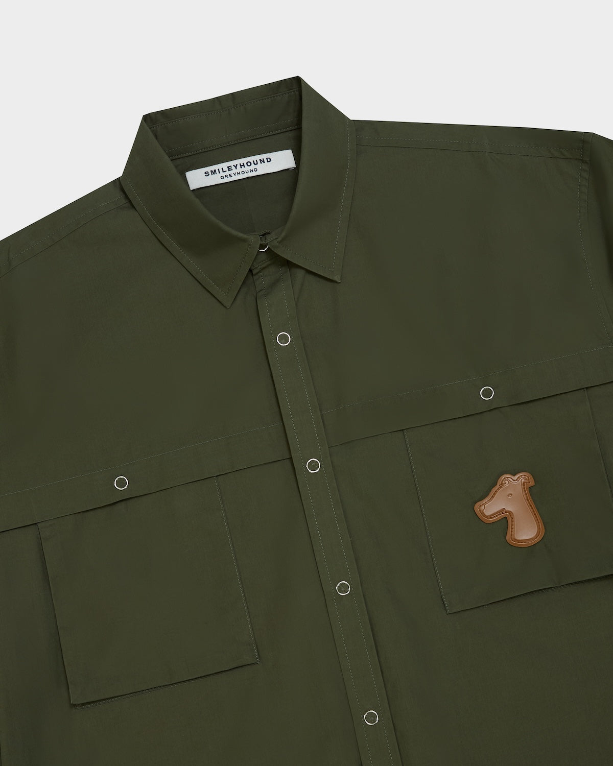 REGULAR NYLON SHIRT WITH SMILEYHOUND LOGO