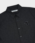 POPLIN SLIM SHIRT WITH LOGO EMBROIDERED