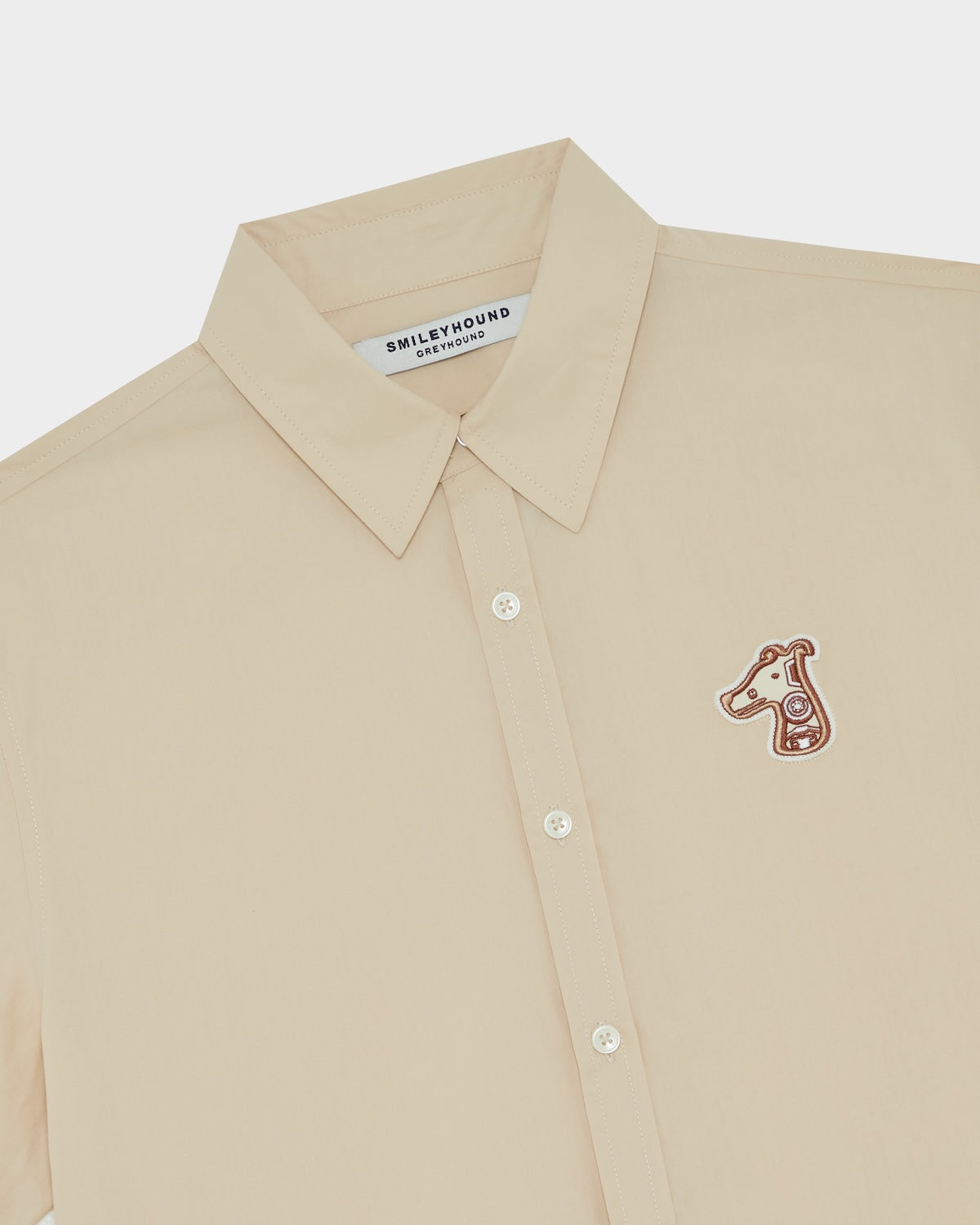 POPLIN SLIM SHIRT WITH LOGO EMBROIDERED