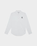 POPLIN SLIM SHIRT WITH LOGO EMBROIDERED