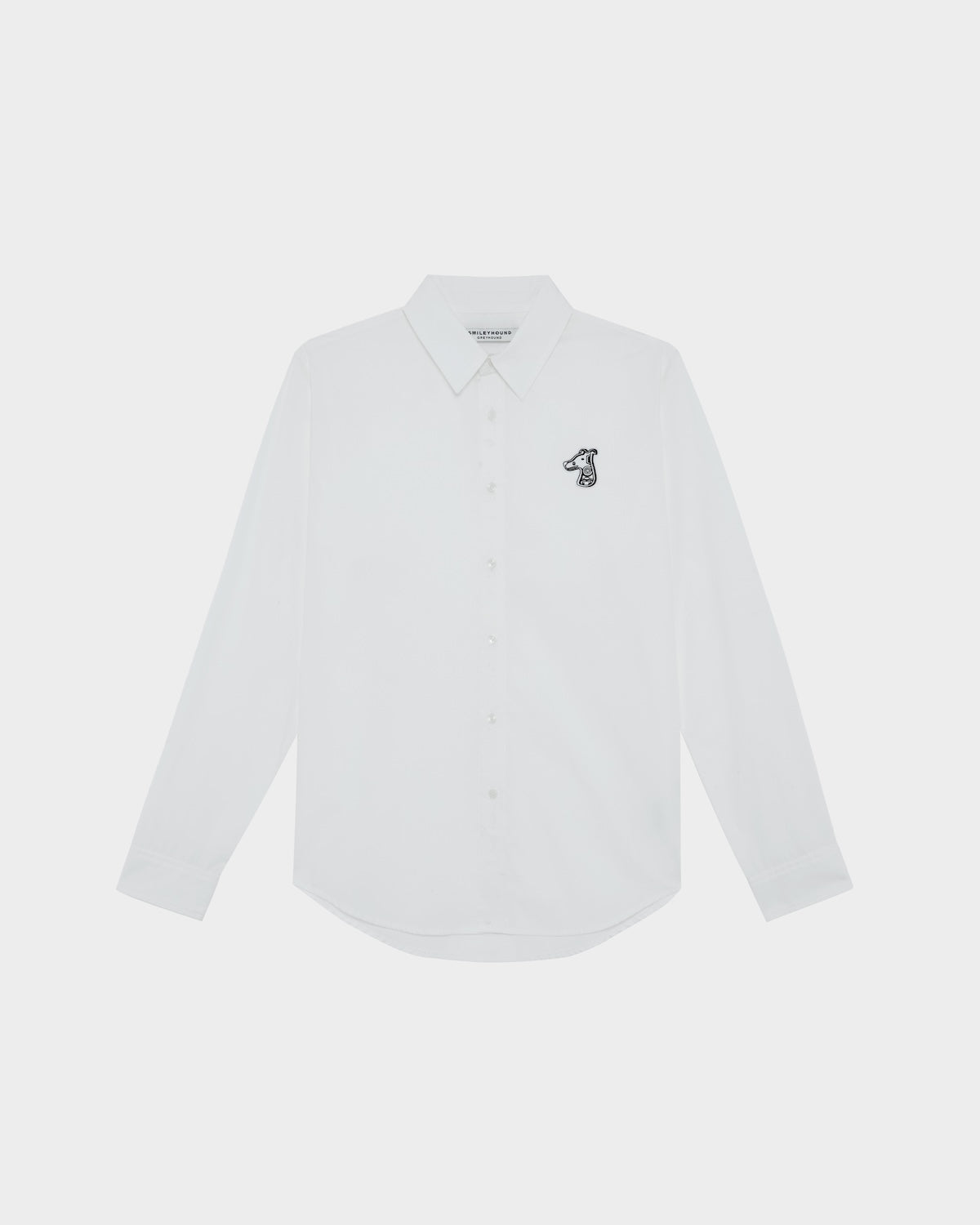 POPLIN SLIM SHIRT WITH LOGO EMBROIDERED