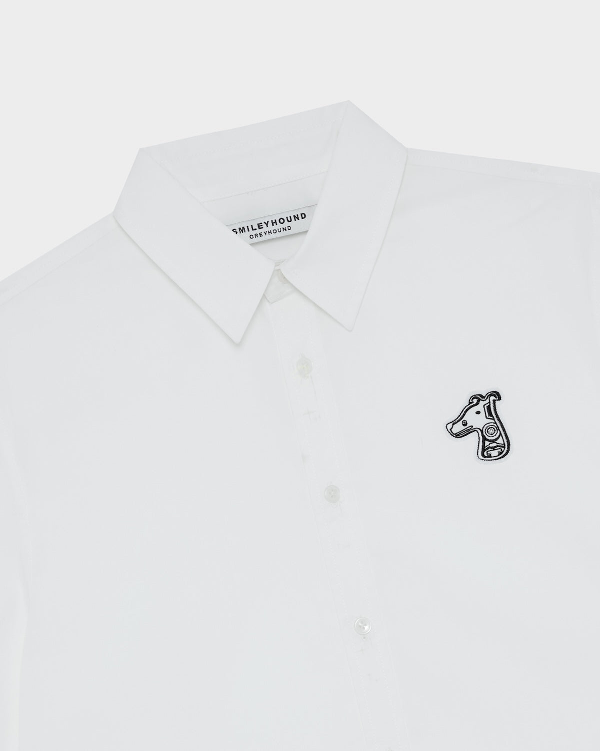 POPLIN SLIM SHIRT WITH LOGO EMBROIDERED