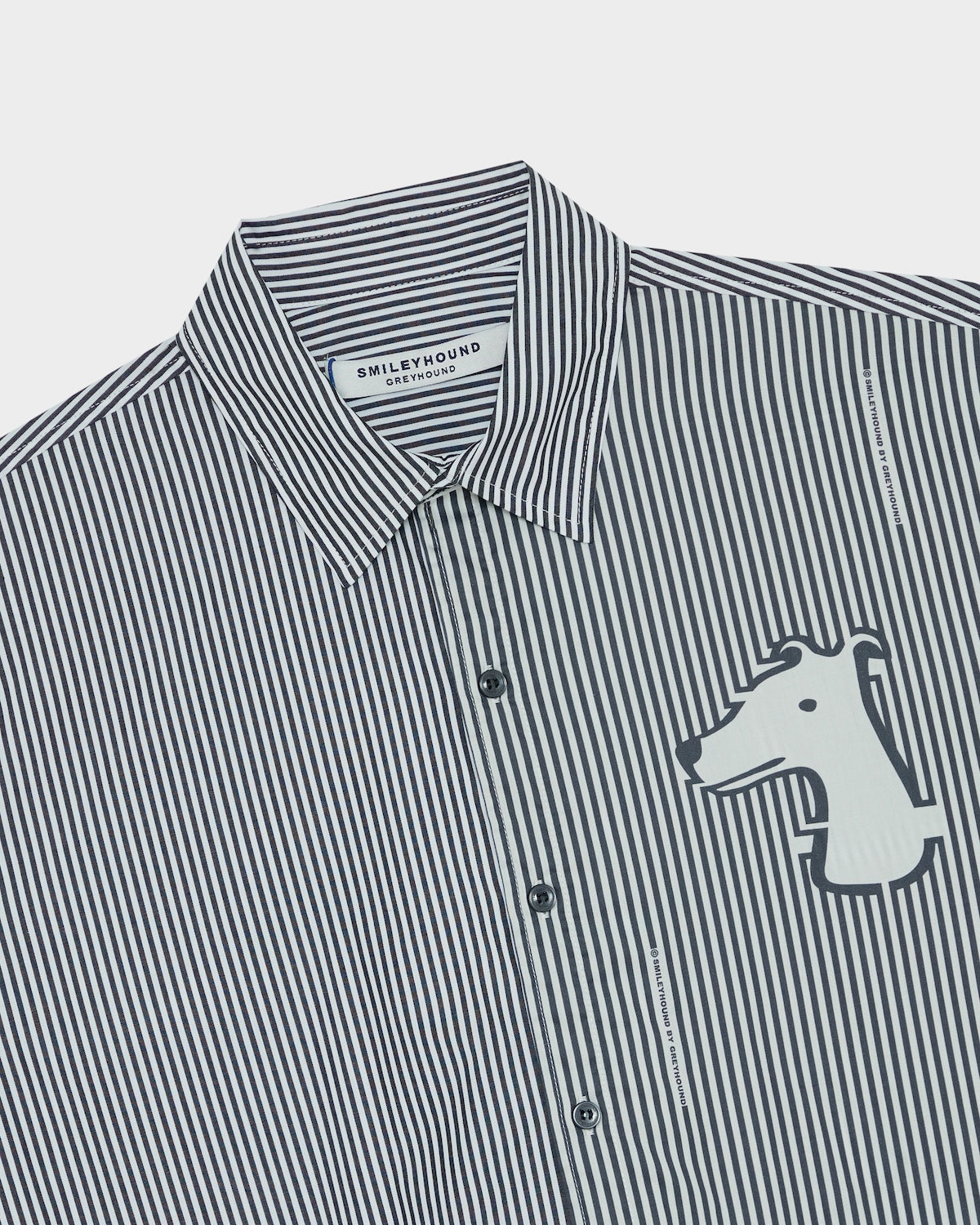 STRIPED-POPLIN REGULAR SHIRT WITH BOLD LOGO