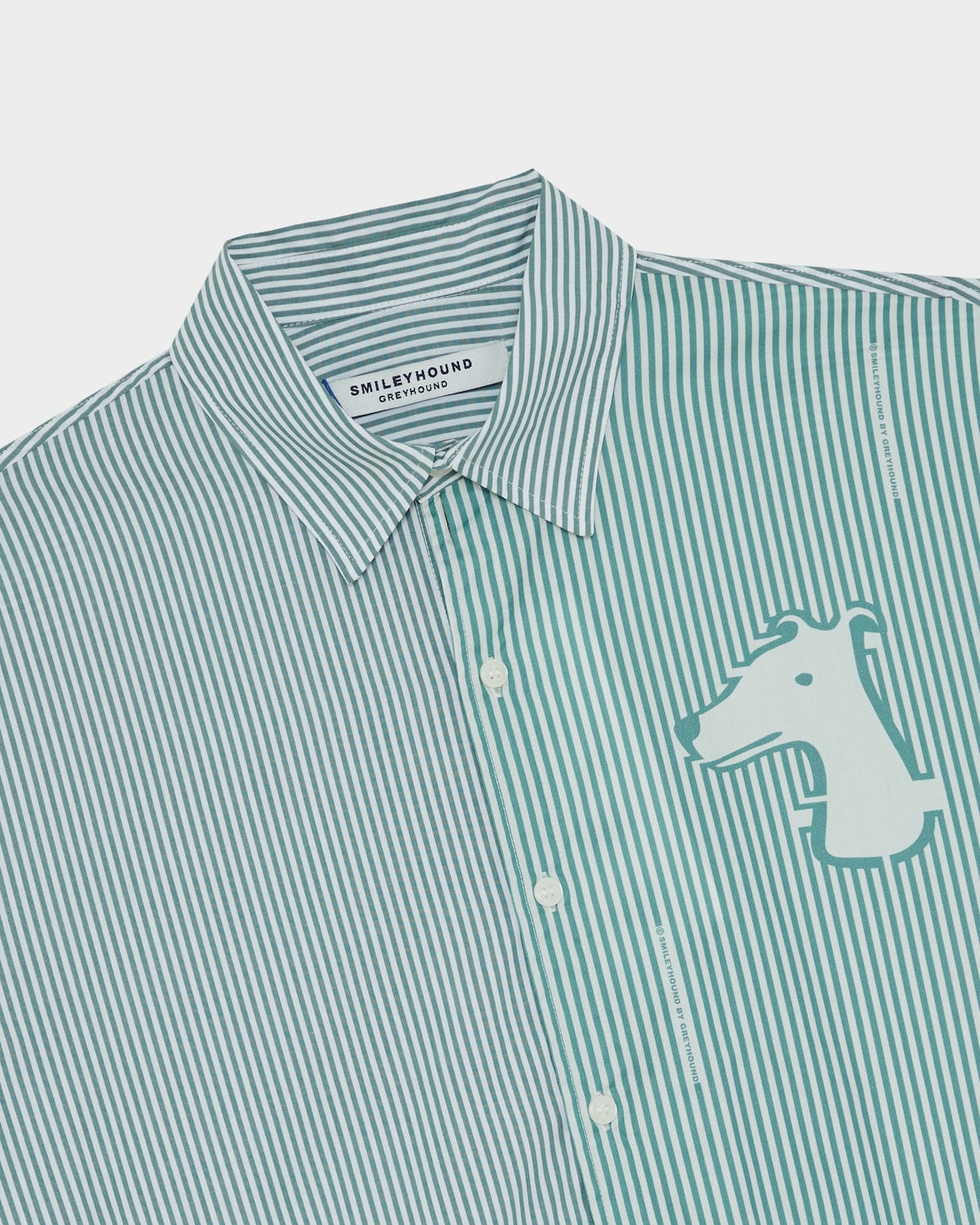 STRIPED-POPLIN REGULAR SHIRT WITH BOLD LOGO