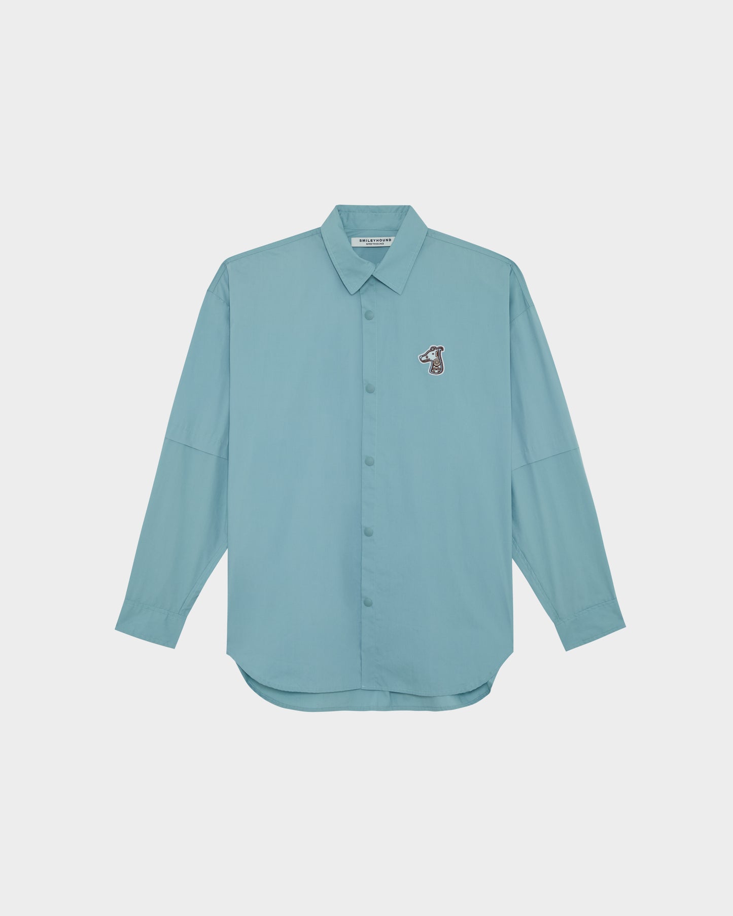 POPLIN LOOSE SHIRT WITH LOGO EMBROIDERED