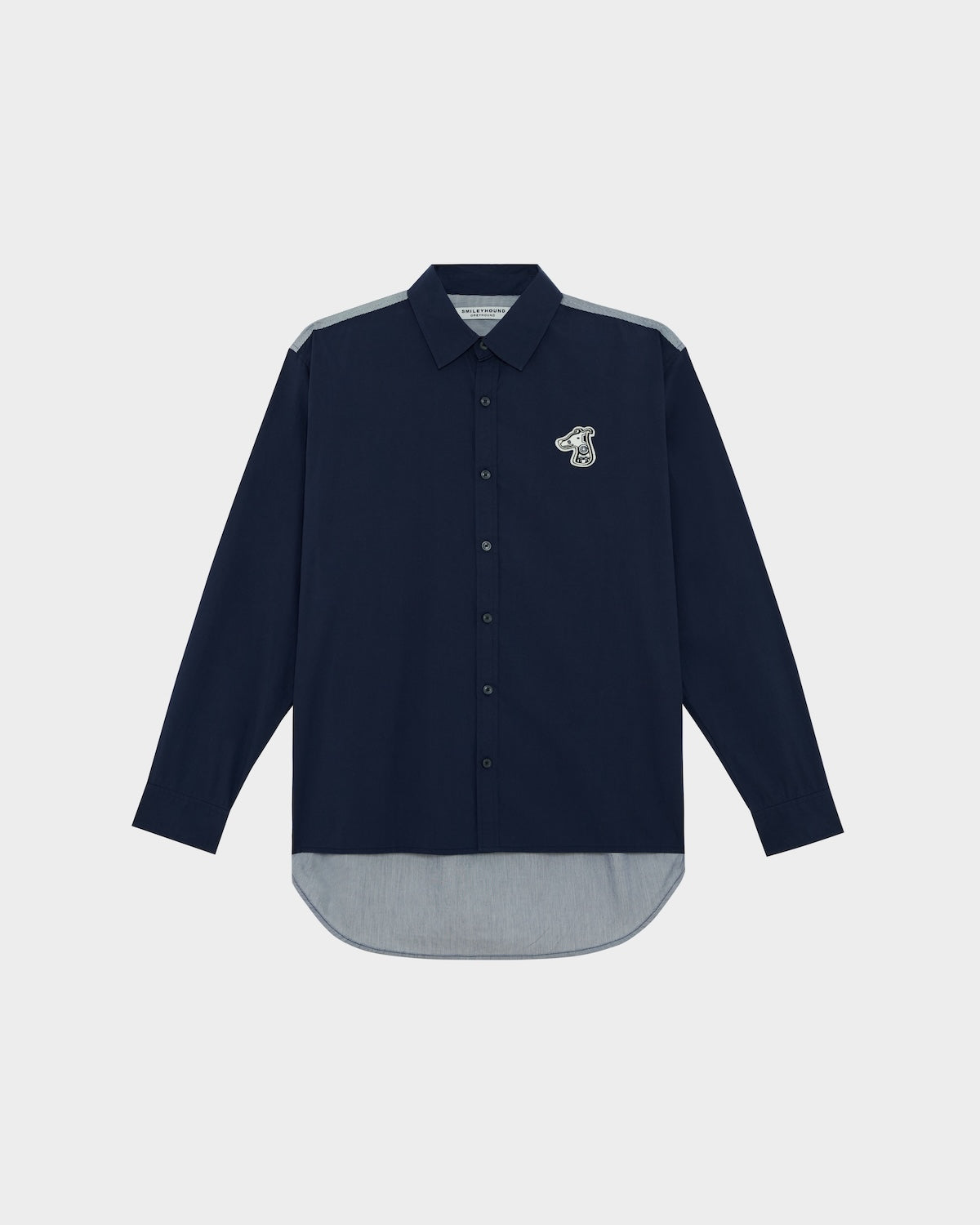 COLOR-BLOCK SHIRT WITH LOGO EMBROIDERED
