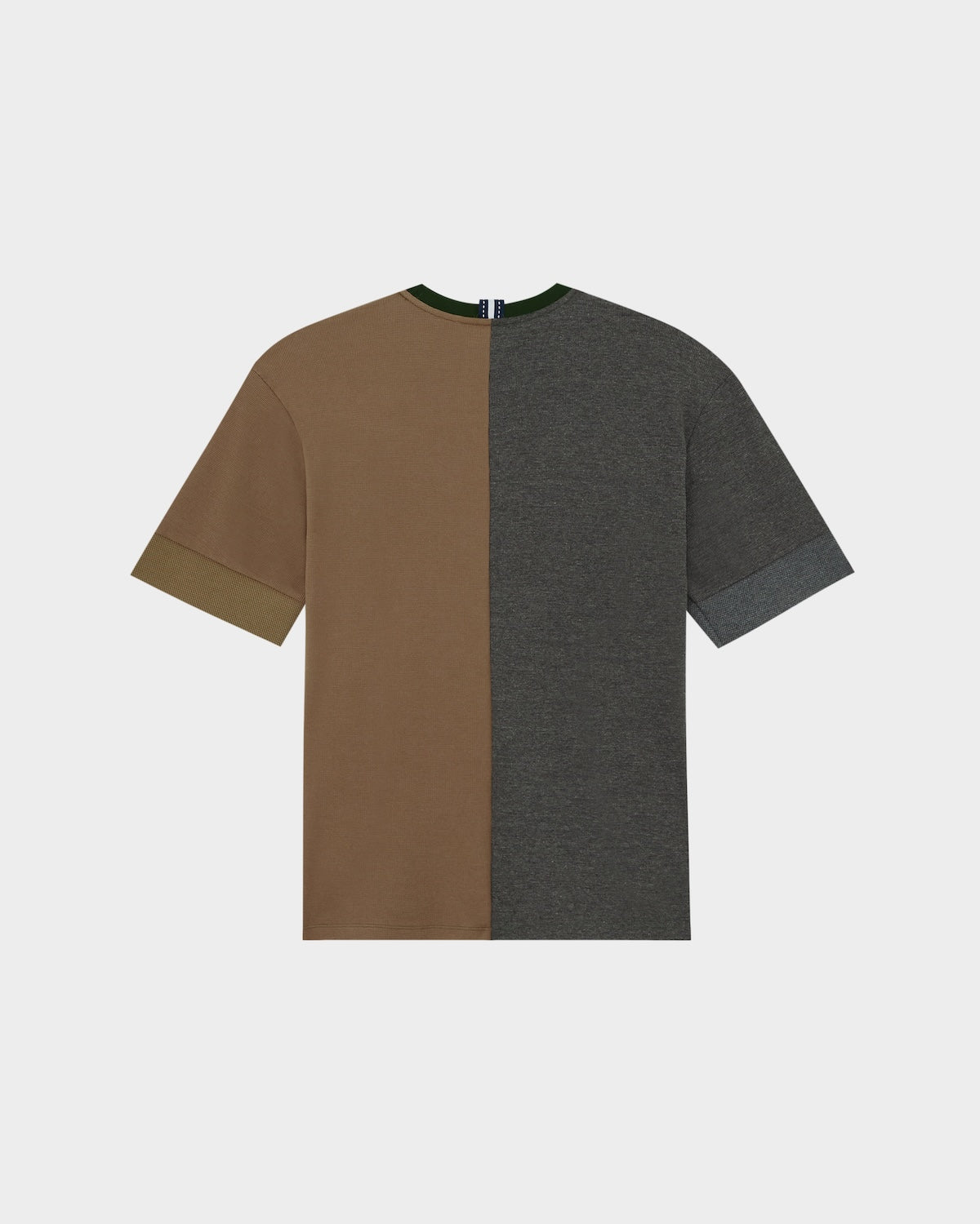 WAFFLE JERSEY LOOSE FIT T-SHIRT WITH LOGO EMBROIDERED