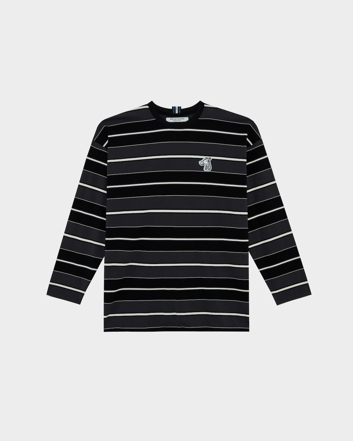 LONG SLEEVE STRIPED T-SHIRT WITH  LOGO EMBROIDERED