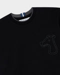 DOUBLE LAYERED T-SHIRT WITH LOGO EMBROIDERED