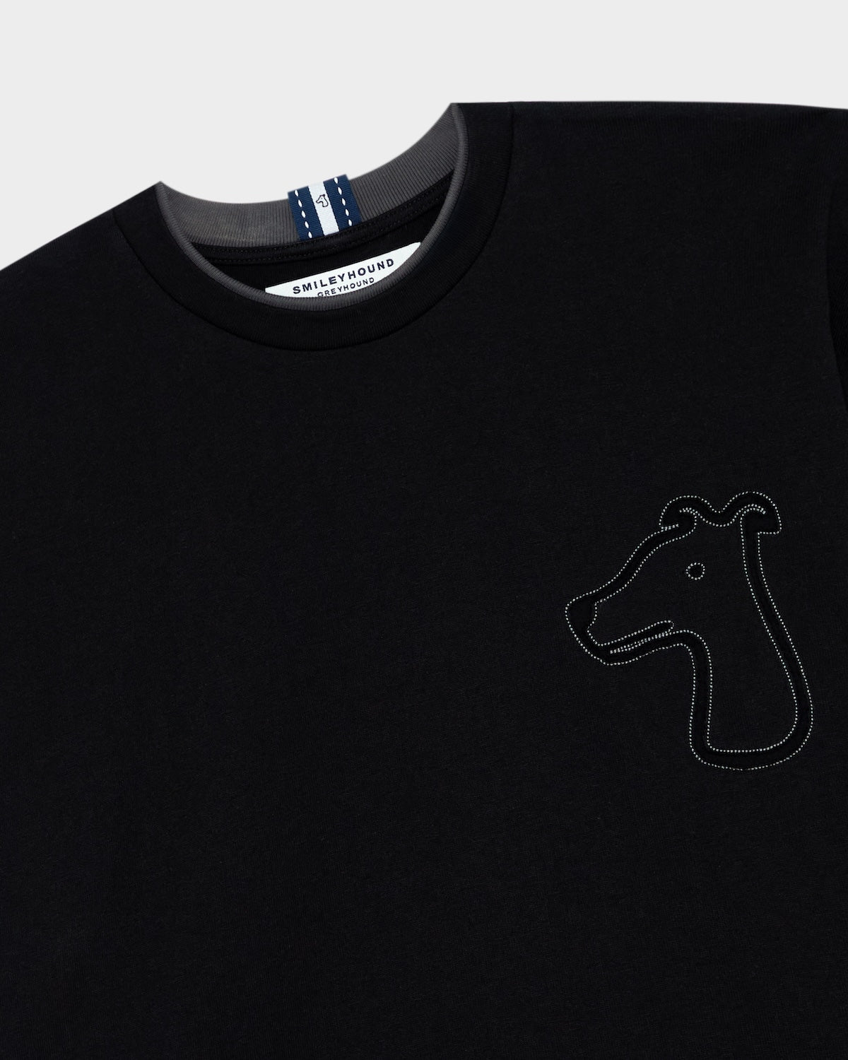 DOUBLE LAYERED T-SHIRT WITH LOGO EMBROIDERED