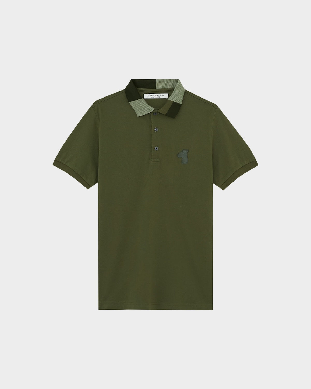 CONTRAST COLLAR POLO SHIRT WITH LOGO EMBROIDERED